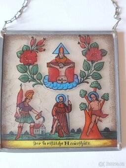 Starožitný Obrázek na skle - 2