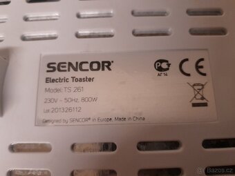 Prodám topinkovač Sencor, model TS 261. - 2