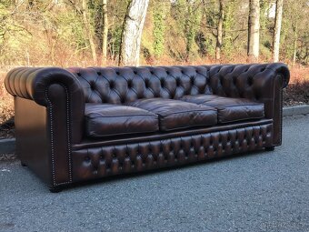 Chesterfield Anglický Originál Bytelná konstrukce - 2