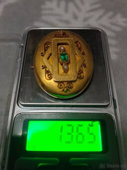 Zlatá brož Biedermeier - 2