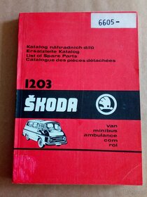Škoda 1203 - katalog náhradních dílů + Dodatek - 2
