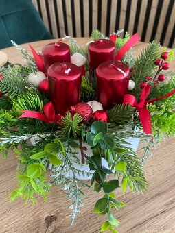 Adventní věnec v keramické nádobě - 2