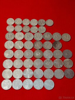 Stříbrné marky 38 ks - 2 marky, 5 marky dva druhy - 2