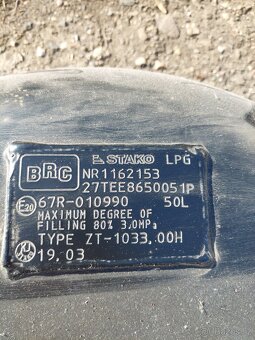 LPG nádrž STAKO 650x182x200, 50L.. - 2
