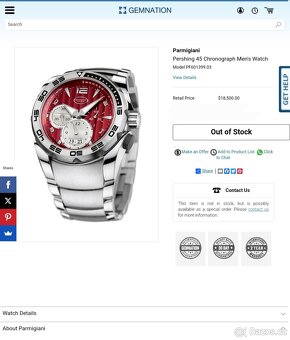 Parmigiani Fleurier, model Pershing 005, edice RED - 2