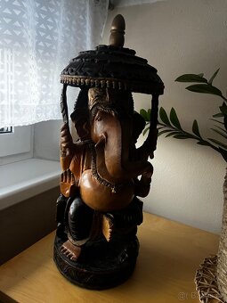 Ďrevěná soška Ganesha - 2