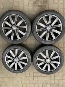 ORIGINÁL Alu Volkswagen Porto R17, 5x112- TOP STAV - 2