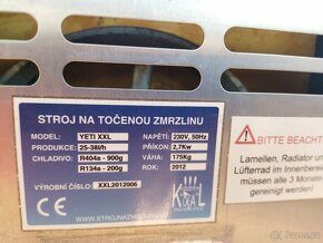 Prodám zmrzlinový stroj kvalitní značky Yety XXL - 2