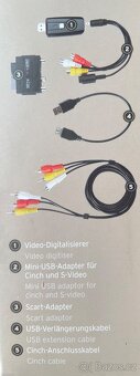 Digitalizátor videozáznamu – nový, vč.adaptérů, kabelů, ovla - 2