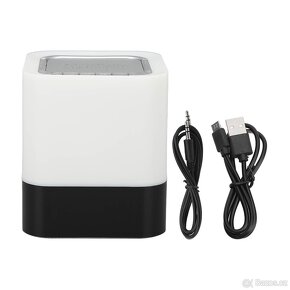 Noční světlo Bluetooth reproduktor, LED stmívatelná noční do - 2