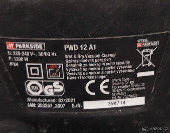 Vysavač parkside pwd 12 - 2