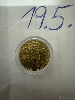 Zlatá mince Český lev 1/4 Oz - 2