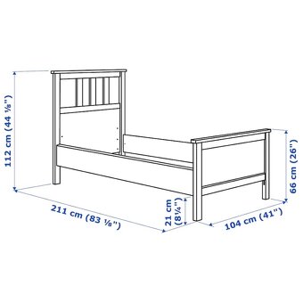 Postel 90x200 včetně matrace a polohovatelného roštu - 2
