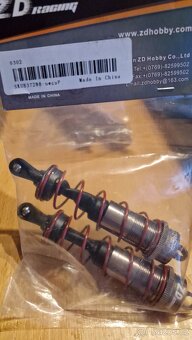 2 balení.Nastavitelný 120mm hliníkový tlumič pro RC auto 1/8 - 2