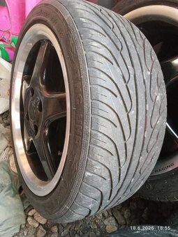 Alu disky 4x100 r15 pneu 195/45 r15 letní - 2