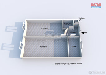 Pronájem kancelářského prostoru, 110 m², Klatovy, ul. Tyršov - 2