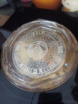 Starožitný popelník R. SCHICHT & CO., REICHENBERG REIDE, - 2