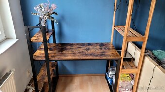 Psací stůl dub/černý - 2