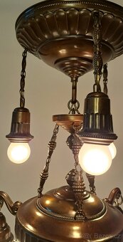 Starožitný lustr,  secese, secesní - 2