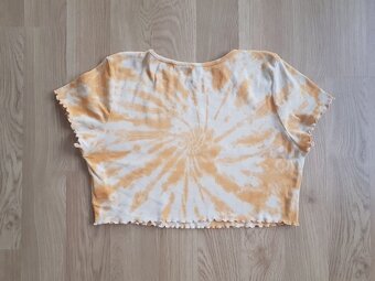 BAVLNĚNÝ CROP TOP • BATIKOVANÉ TRIČKO • H&M vel. L - 2