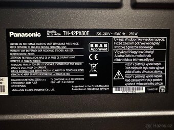 Prodám Tv Panasonic TH-42PX80E úhlopříčka 106cm - 2