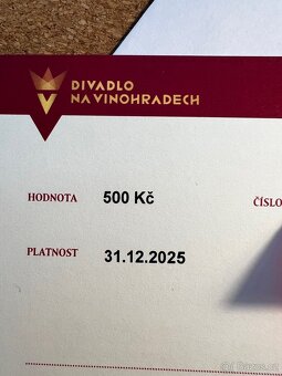 Dárkový poukaz Divadlo na Vinohradech - 2