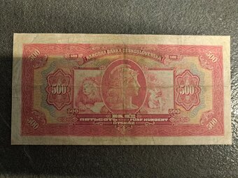 500 Kč 2.5.1929 - Vzácná série B - MÁJA - 2