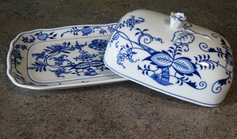 Cibulák porcelán máslenka hranatá velká, dóza na cukr - 2