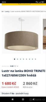 Dvě závěsná světla tmavě hnědá - 2