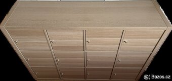 IKEA Kallax mořený dub 4x3 pozice 112x147 cm s dvířky IHNED - 2