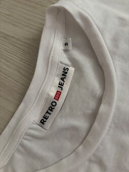 Dámské bílé tričko Retro, vel.S, NOVÉ - 2