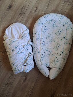 Hnízdo pro miminko se zavinovací péřovou dekou - 2