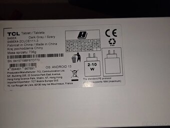 Prodám tablet TCL NXTPAPER 11 Dark Gray + flip case a T-Pen - 2