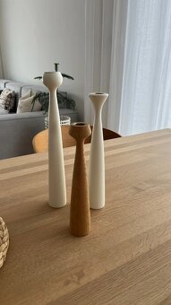 Designové svícny Applicata bílá/dub - 2