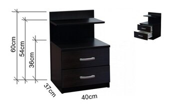 Noční stolky s policí - 2