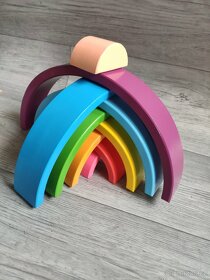 nádherná dřevěná masivní duha - 2