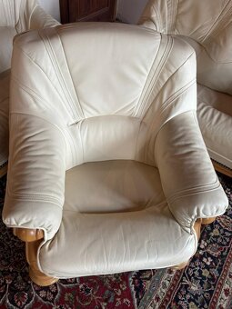 Rustikální kožená dubová souprava 3+2+1, 6287 - 2