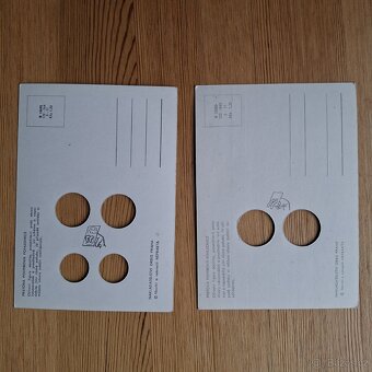 Retro prstová pohybová pohlednice 2ks - 2