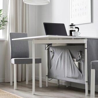 KALLHÄLL Stůl se skl. deskou a úl. prostorem nový - 2