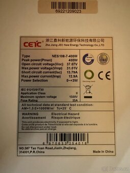 Fotovoltaický solární panel 400W - 2