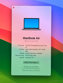 MacBook Air 13” 2019/8GB RAM/Intel i5/128GB SSD/Záruka - 2