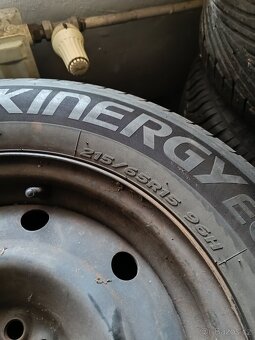 Plechove disky 5x98 + pneu 215/65/15 - 2