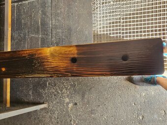 Trámy ohoblované opálené - vysušené dřevo - 2