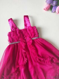 Nádherné růžové šaty pro holčičku 92 - 2