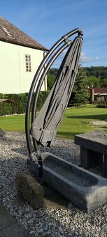Slunečník Crystal 375 cm antracit - 2