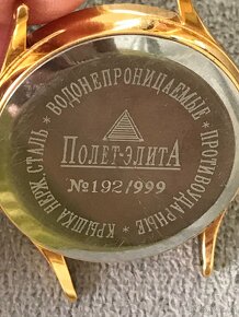 staré funkční ruské hodinky Polet Elita-Rarita - 2