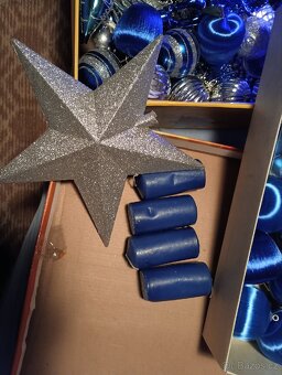 Modré vánoční ozdoby - 2