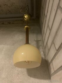 secesní lustřík jedna žárovka , celé mosaz - 2