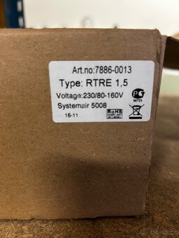 Systemair RTRE 1,5 – regulátor otáček, nový - 2