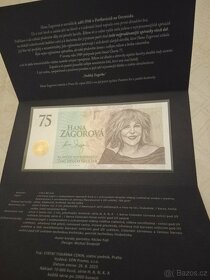 Paměťni list bankovka Hana Zagorová - 2